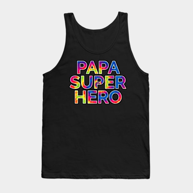 Papa Superhero Stye Tank Top by 29Butterfly_Studio